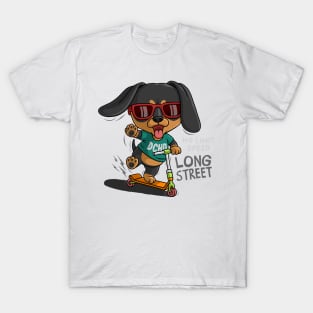 dachshund riding scooter T-Shirt